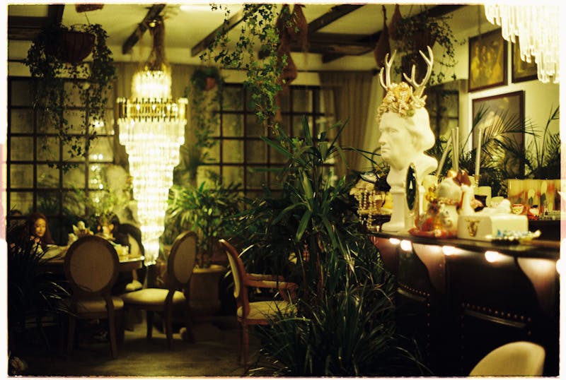 Chuys elegant main dining hall with warm ambient lighting